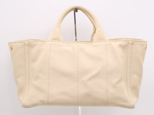 PRADA Canvas Canapa Tote Bag, Beige