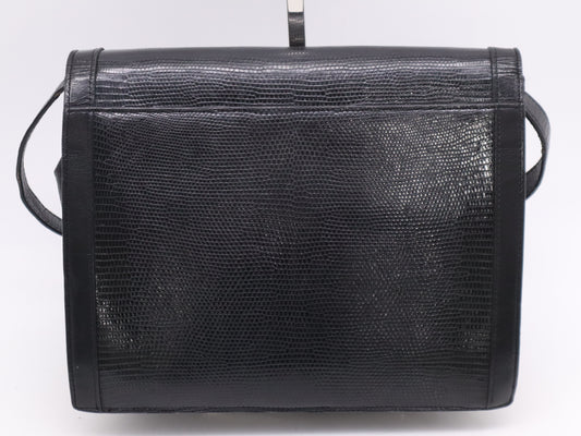 Yves Saint Laurent Leather Shoulder Bag Black Shoulder Bag