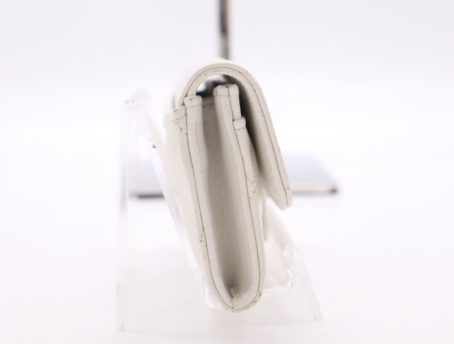 CHANEL Caviar Skin Caviar Skin Matelasse Classic Card Case White UP08CEC8 Card Case, Pass Case, Business Card Case