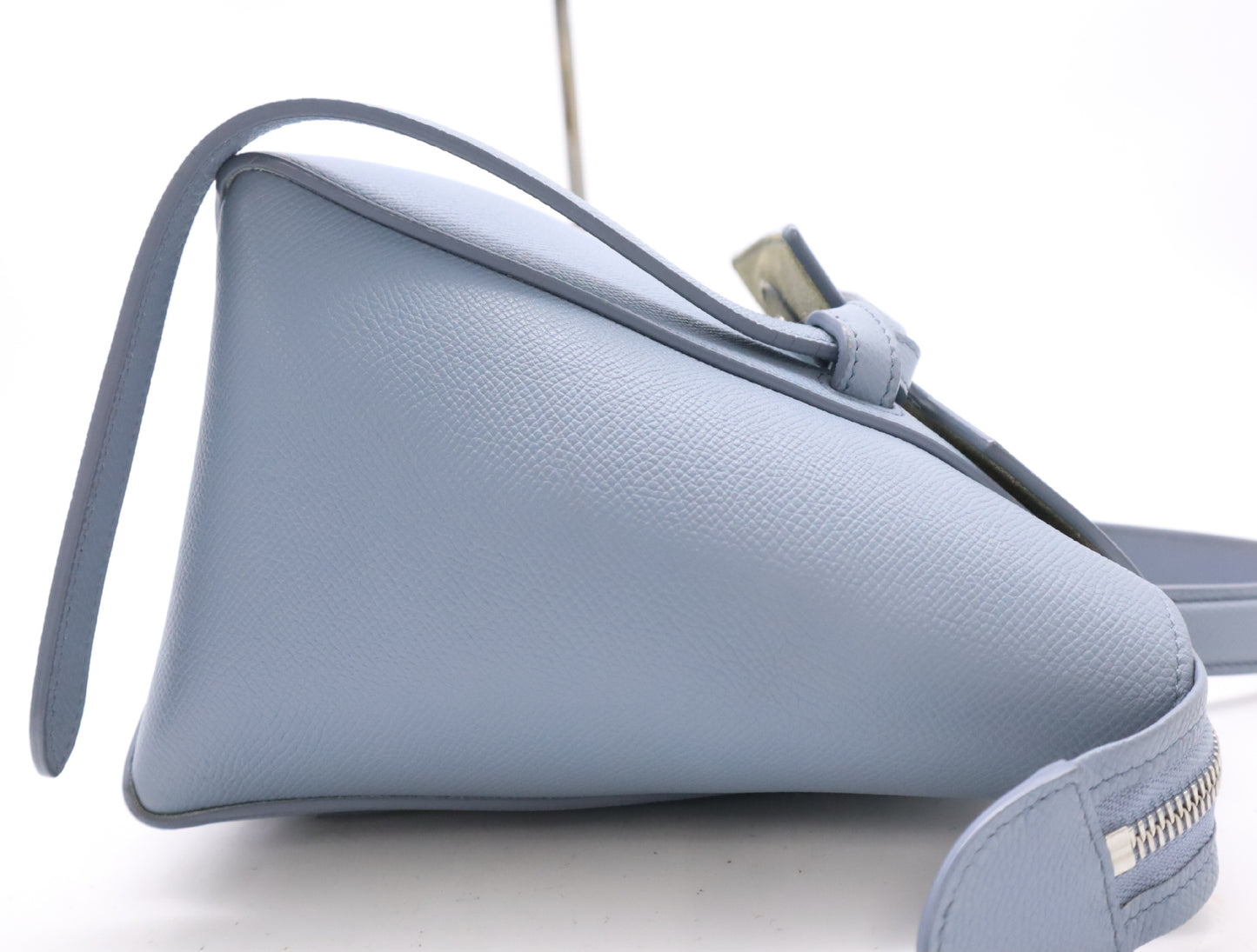CELINE Leather Belt Bag Nano 2-Way Bag Blue Gray Handbag