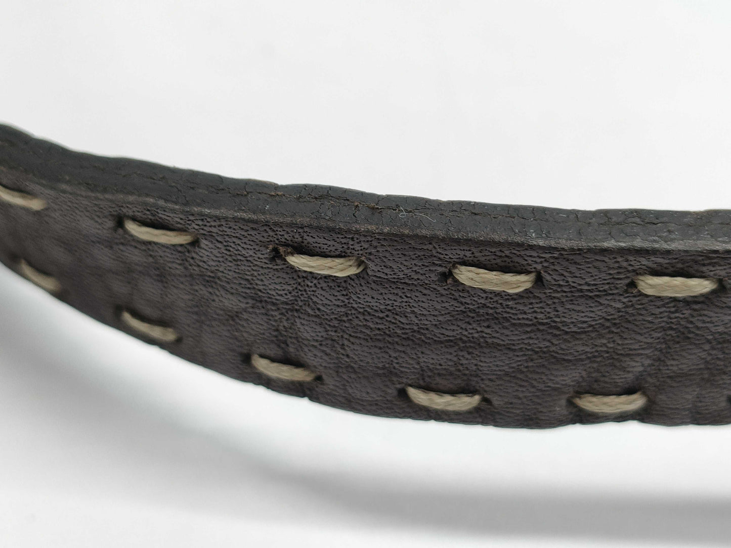 FENDI 8BR102 Leather Selleria Mamma Bucket Shoulder Bag, Dark Brown