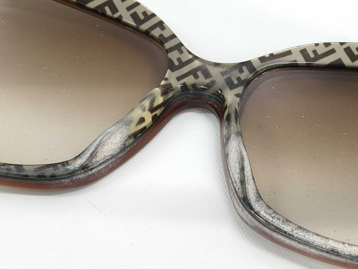 FENDI FS347 Square Sunglasses 238 135 Brown with Case