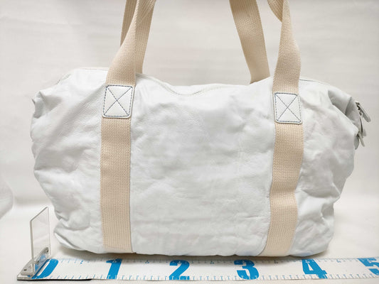 Kitamura White Boston Bag
