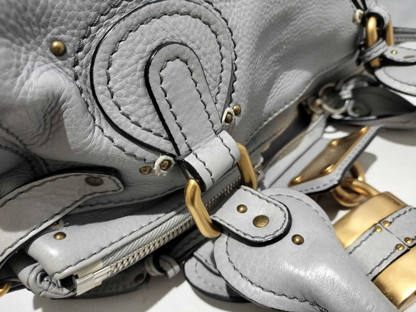 Chloe Paddington light blue handbag