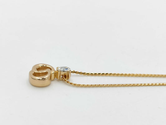 Dior CD logo rhinestone necklace