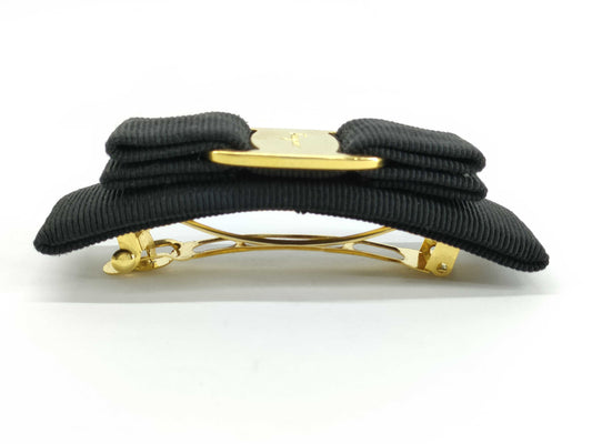 Salvatore Ferragamo Vara Ferragamo Barrette Black Hair Accessory