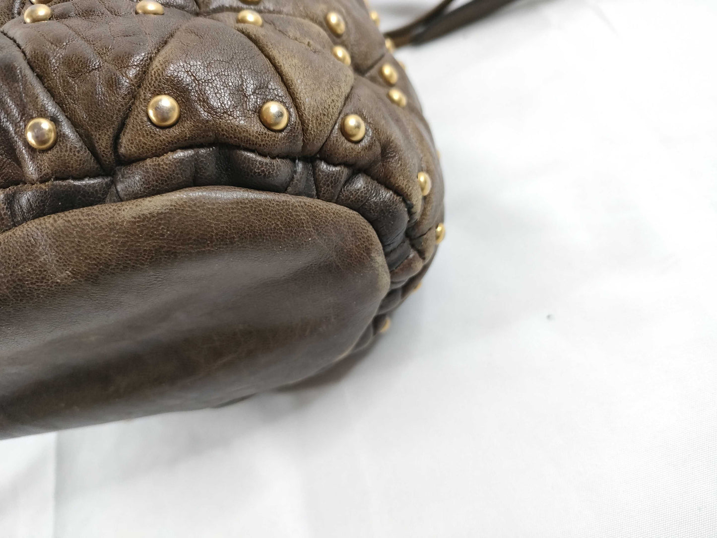 Miu Miu shoulder bag with drawstring and studs