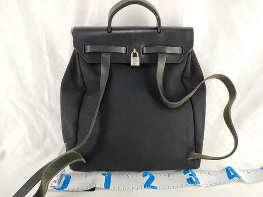 HERMES Airbag HERMES Airbag Ad Black □C Cadena Backpack
