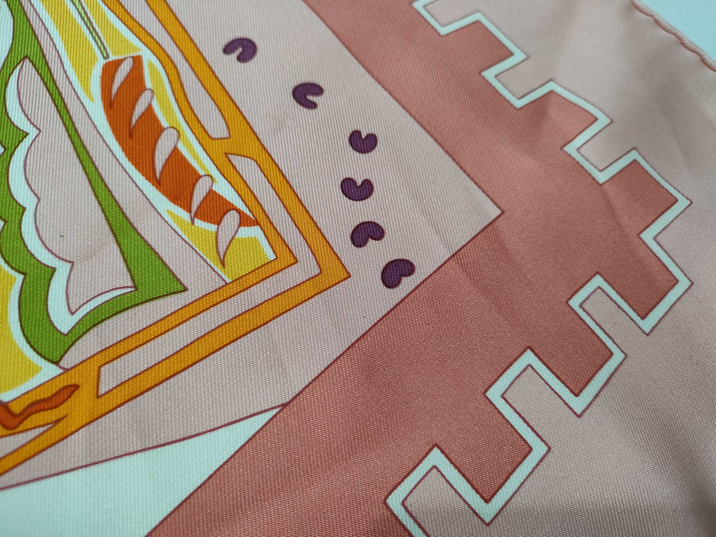 HERMES Carre Hermes Pink Scarf 63 Scarf