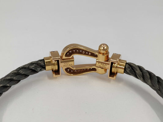 FRED Force 10 Afterdiamond Au750/SS 7.4g Bracelet Bangle