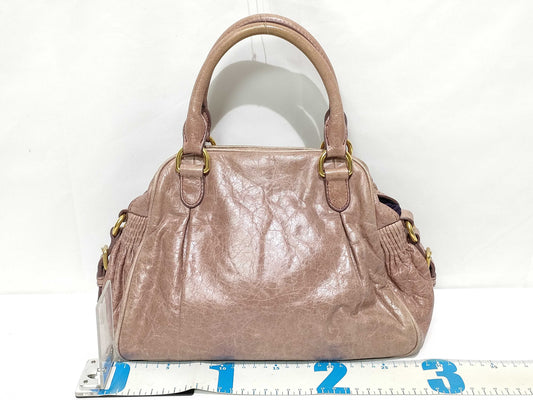 Miu Miu MIUMIU Miu Miu Vitello Luxe Handbag Pink Handbag