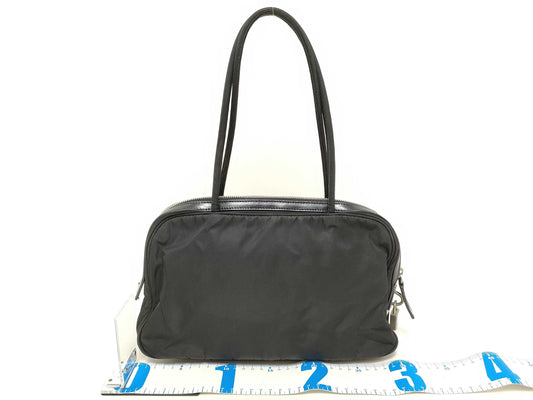 PRADA Nylon PRADA Triangle Plate Nylon Tote Bag Black Handbag