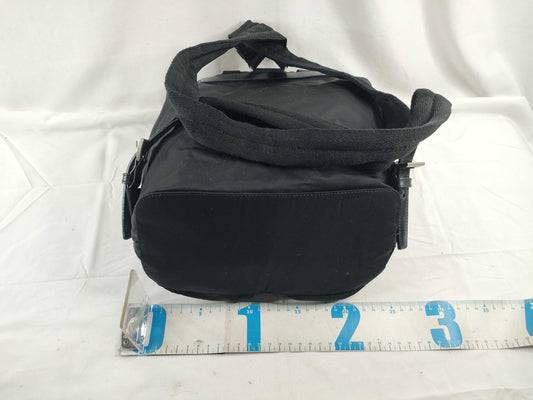 PRADA Nylon Prada Backpack with Triangle Logo, Black
