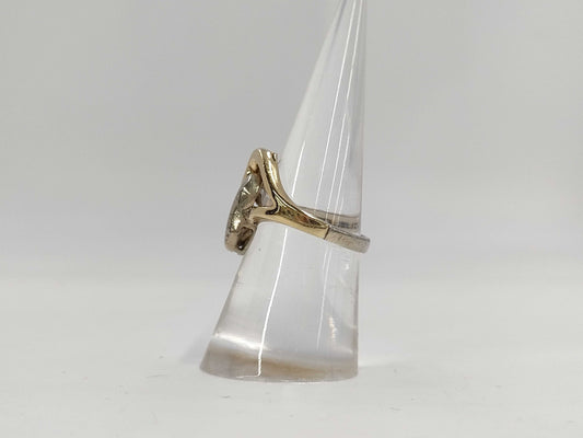 Tiffany&Co. Tiffany Double Heart Ring 925x750 4.4g Gold x Silver Ring