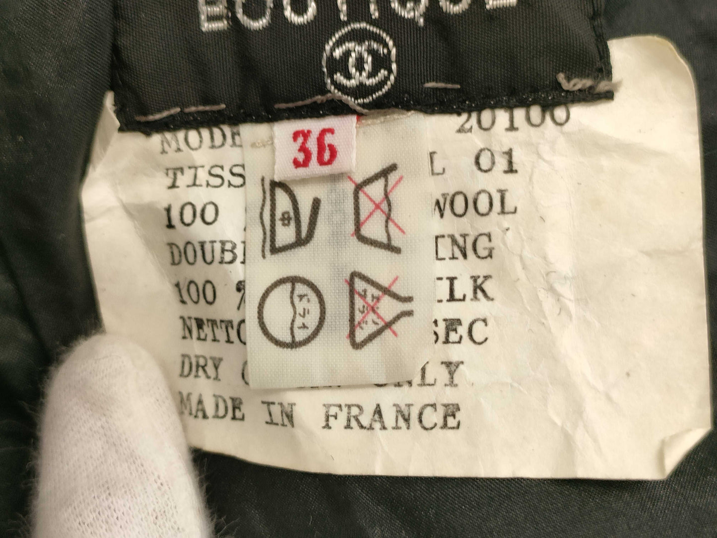 CHANEL CHANEL Tweed Skirt Black Blue Size 36 Skirt