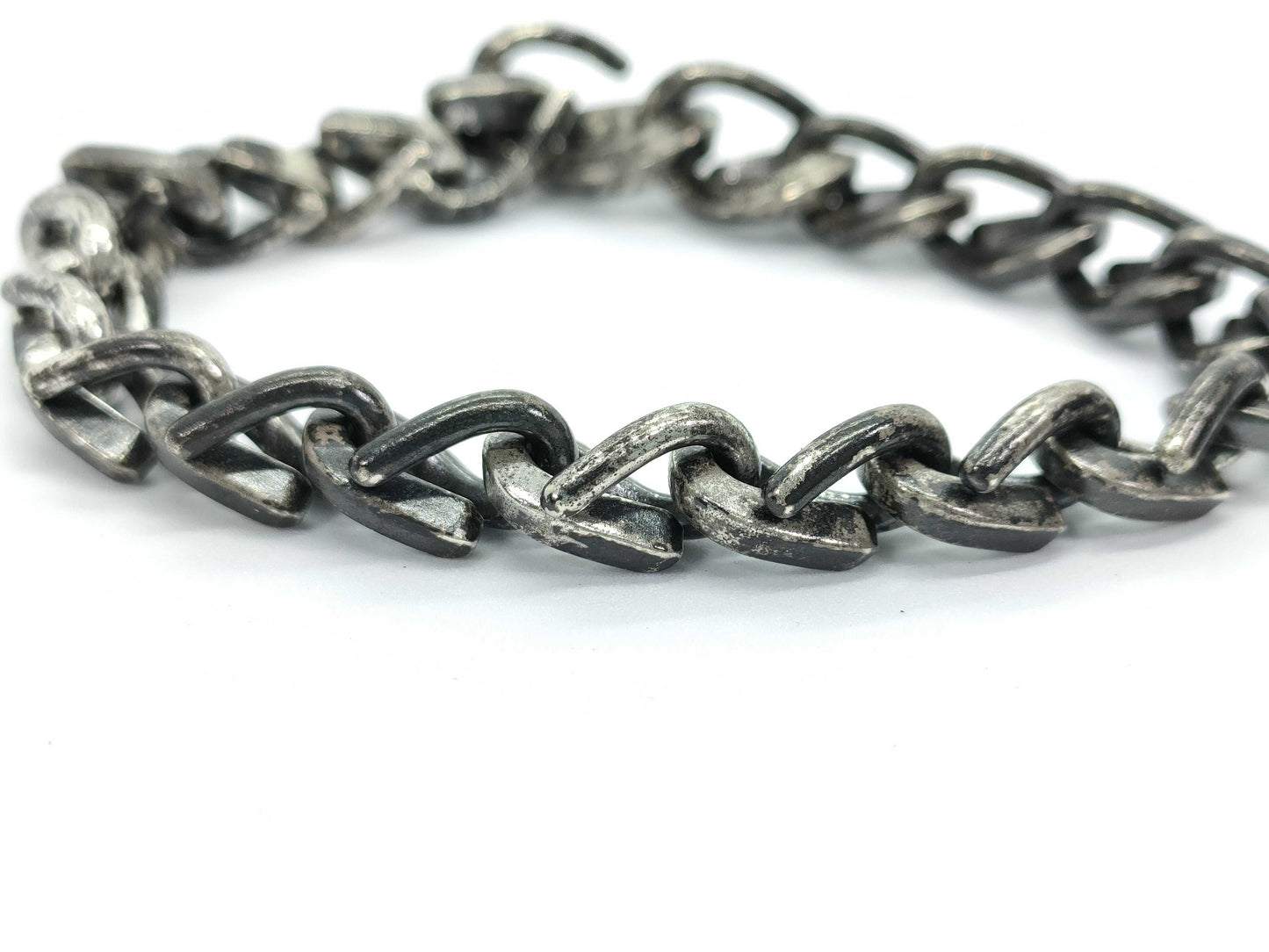 Tiffany & Co. Tiffany Forge Medium Black Silver Bracelet/Bangle