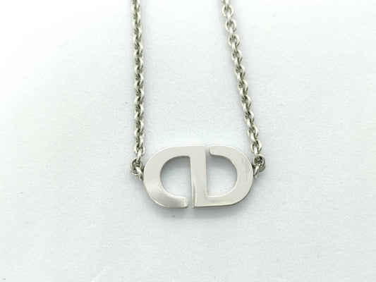 Dior Christian Dior CD logo rhinestone necklace