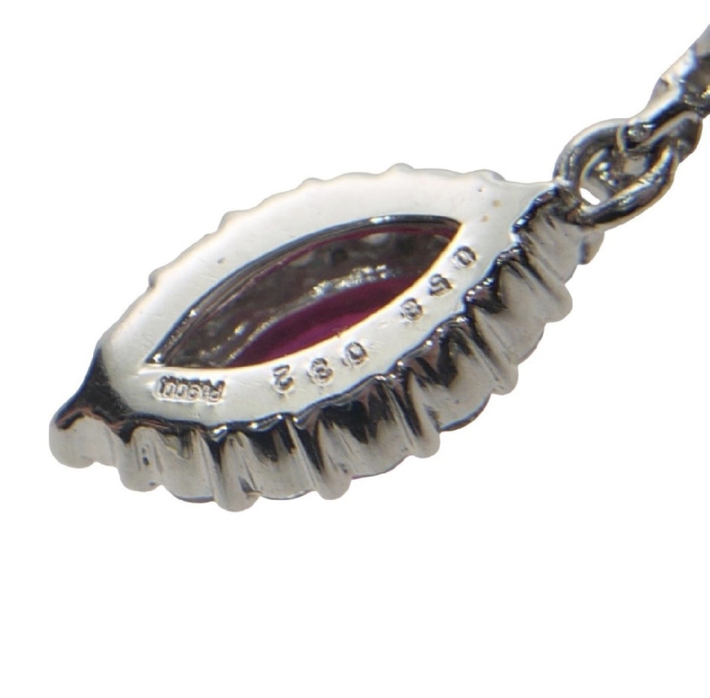 R0.58ct D0.32ct Pt900 2.2g Pendant Top