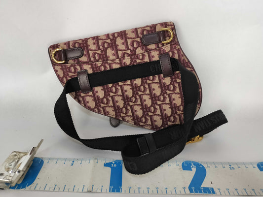 Dior Oblique Saddle Bag Canvas Shoulder Bag