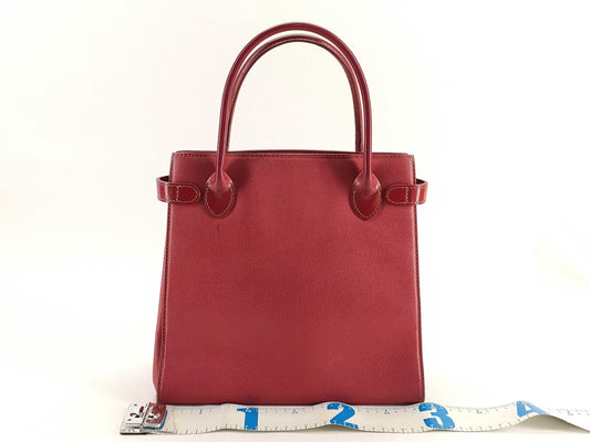 BURBERRY Burberry Handbag Nova Check Leather Red Tote Bag
