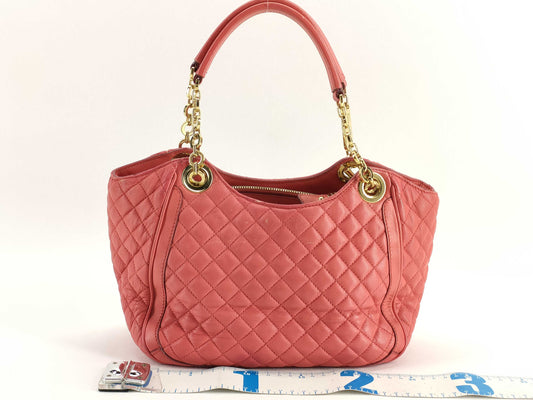 Salvatore Ferragamo Gancini Handbag, Double Gancini Quilted Chain Shoulder Bag