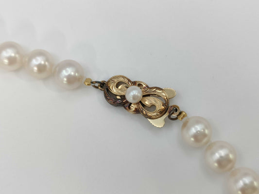 MIKIMOTO Pearl Diameter Approx. 6.9mm-7.4mm K14 28.9g Necklace