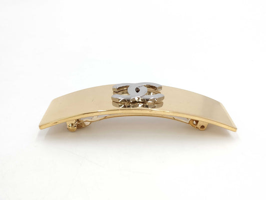 CHANEL CHANEL Valletta Cocomark Gold Silver 98A Hair Accessory Brooch