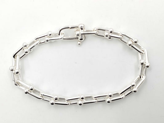 Tiffany&Co. Tiffany & Co. Hardware Small Link S Bracelet AG925 15.9g Bracelet Bangle