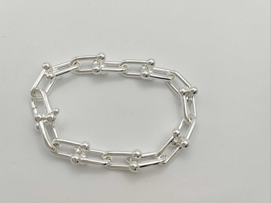 Tiffany&Co. Hardware Large Link XL Bracelet Ag925 67.9g Bracelet Bangle