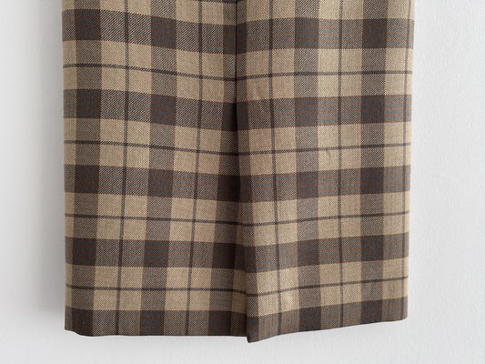 SCYE Rhino Brown Checkered Skirt 36 Size Skirt