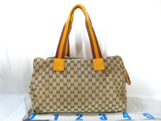 GUCCI GG Canvas Boston Bag Sherry Line Boston Bag