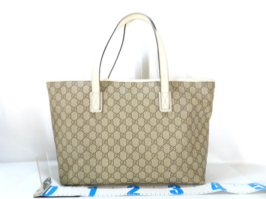 GUCCI GG Supreme Tote Bag White