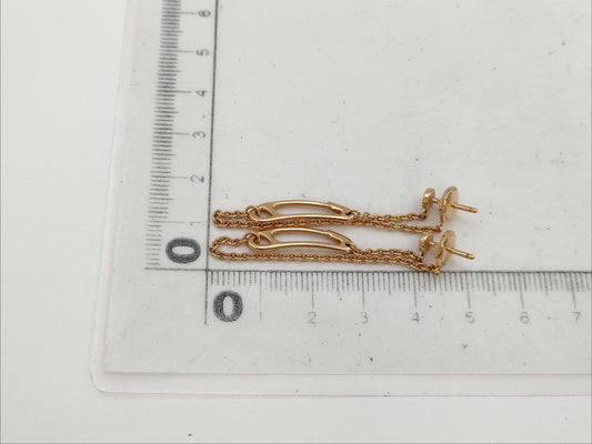 HERMES Schone Dunkle Mini Punk Au750 4.9g Earrings