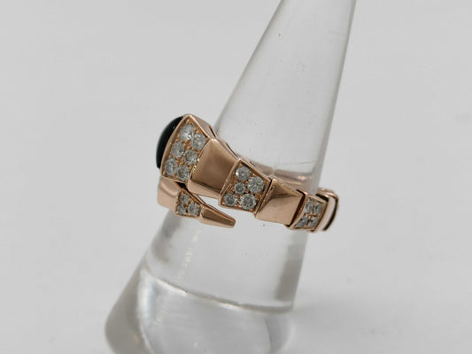 BVLGARI Serpenti xl Colored Diamond Au750 8.5g Ring