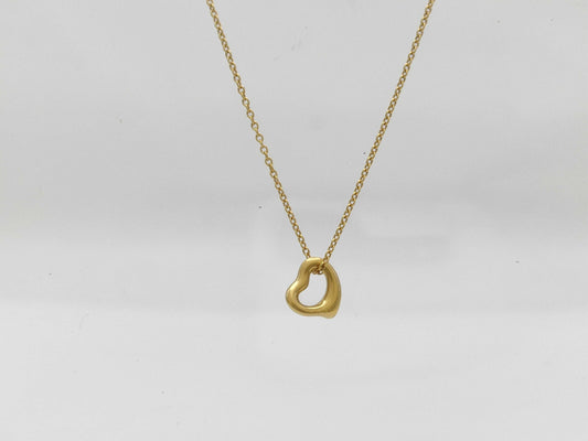 Tiffany & Co. Open Heart Au750 1.6g Necklace