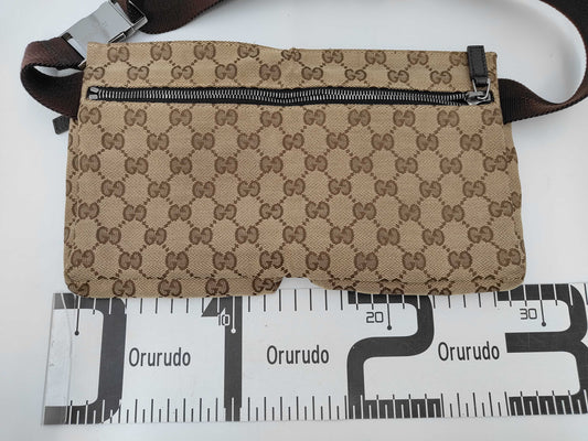 GUCCI Gucci GG Canvas Body Bag Brown 28566 Waist Bag