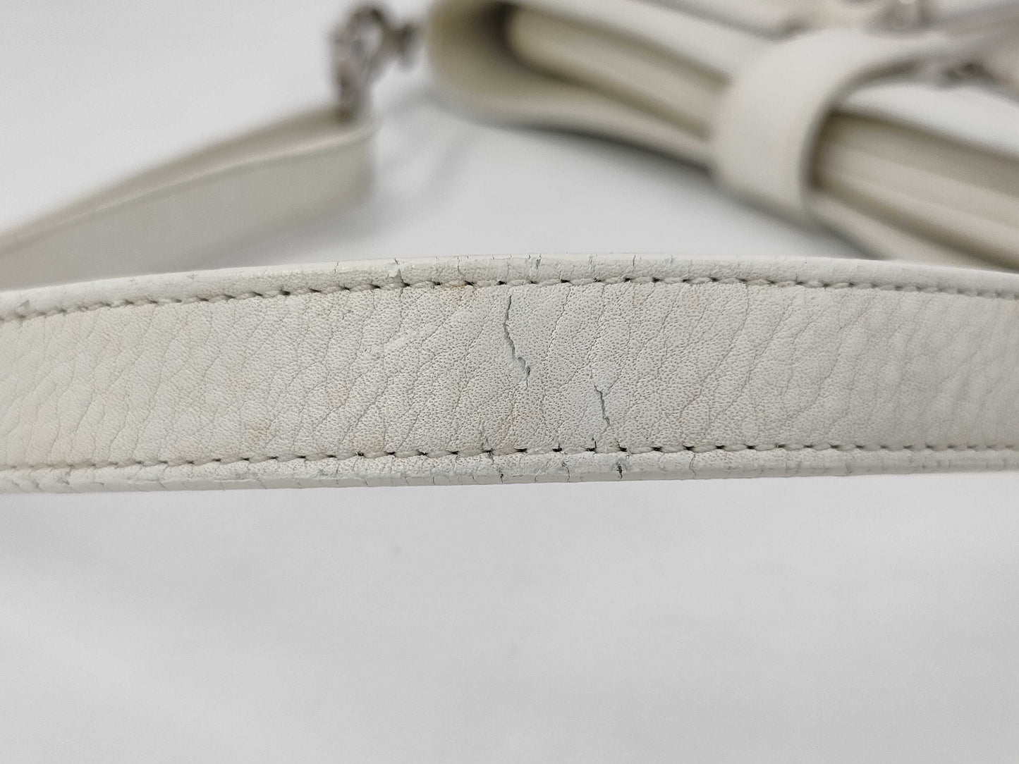 Dior Dior D Fittings One Shoulder Bag White Shoulder Bag