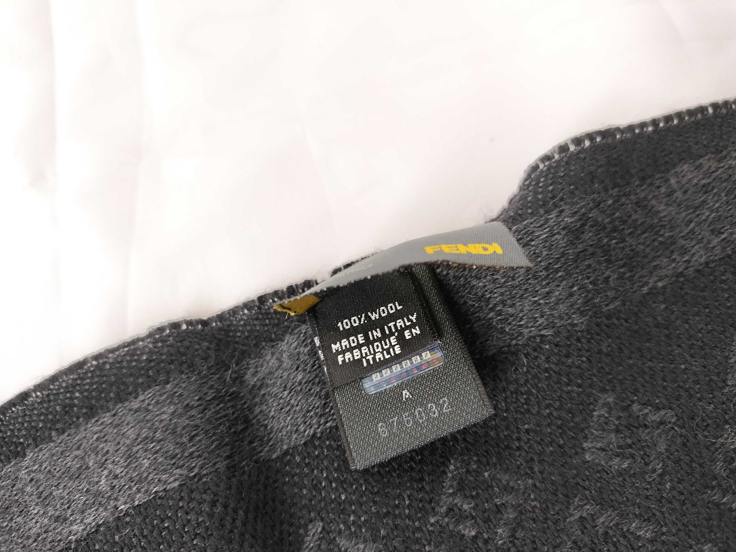 FENDI FENDI Wool Muffler Black Muffler