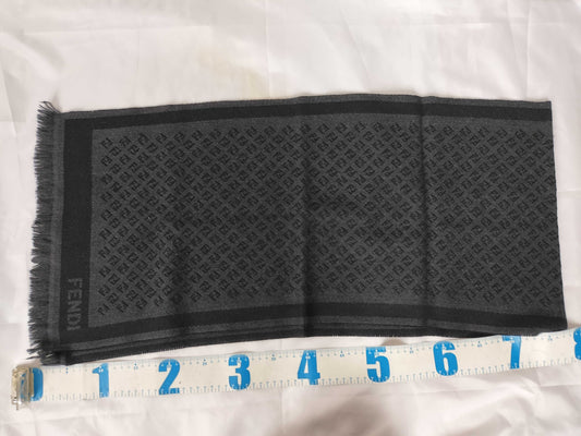 FENDI FENDI Wool Muffler Black Muffler