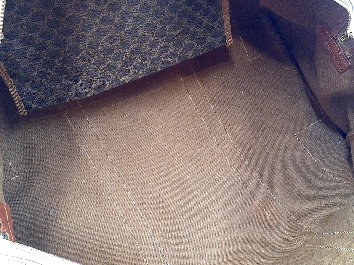 CELINE 4-Piece Set Macadam Pattern Leather Vintage Boston Bag Handbag Boston Bag