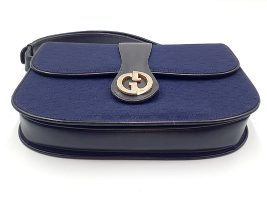 GUCCI Micro GG Leather Gold Hardware Vintage Shoulder Bag