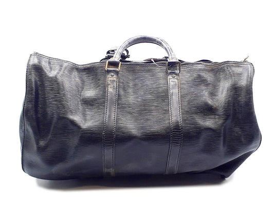 LOUIS VUITTON Epi Black Keypol 50 Boston Bag