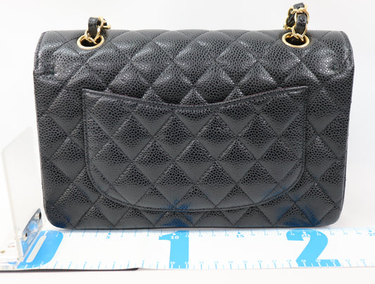 CHANEL CHANEL Matlasse 23 Small Caviar Skin Double Flap ID Tip Random Plate Gold Fittings A01113 Shoulder Bag