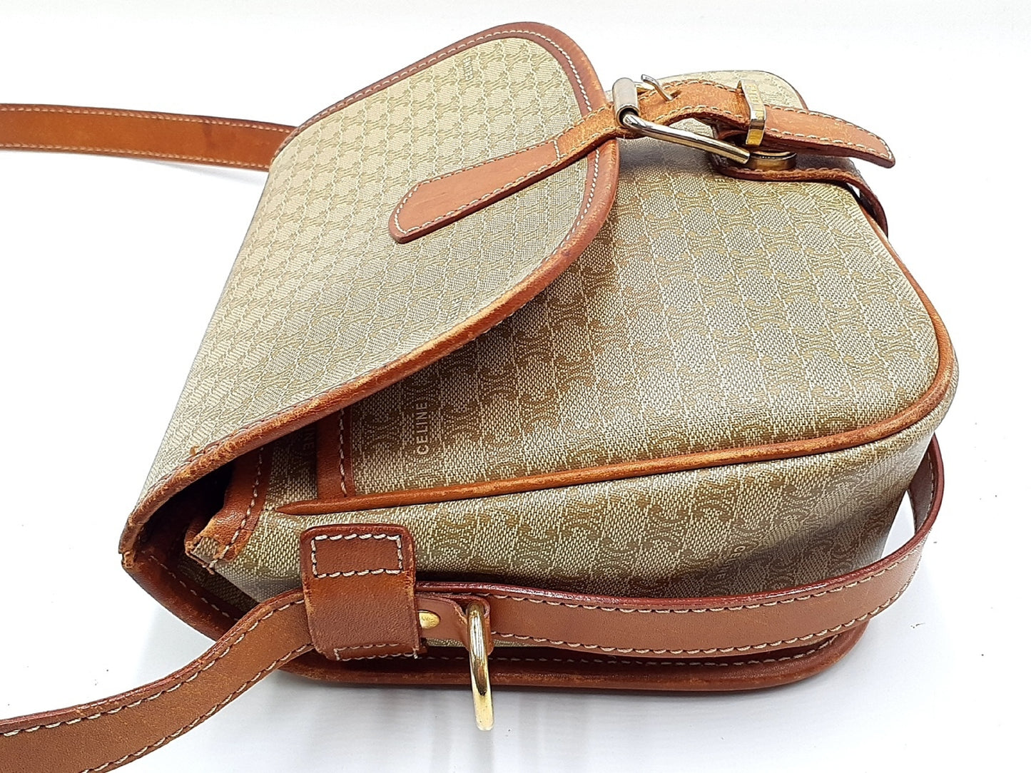 CELINE 3-Piece Macadam Leather Vintage Shoulder Bag