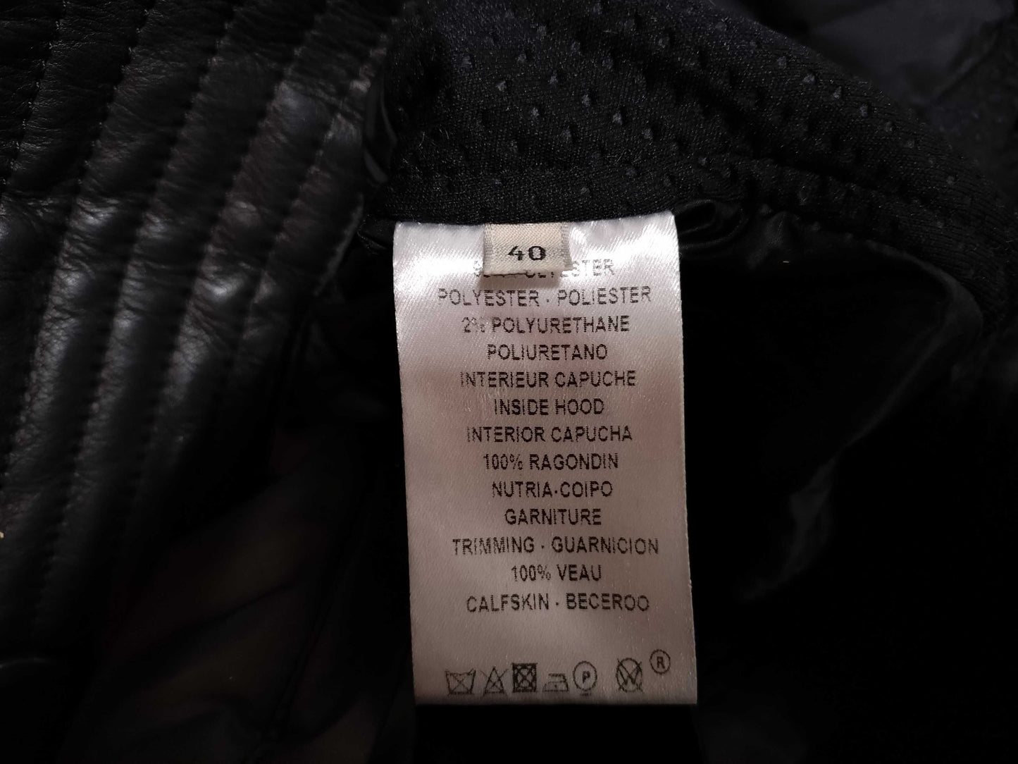 HERMES Hermes Leather Down Jacket Men's Jacket