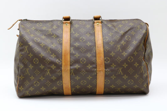 LOUIS VUITTON Monogram Keepall 45 Boston Bag