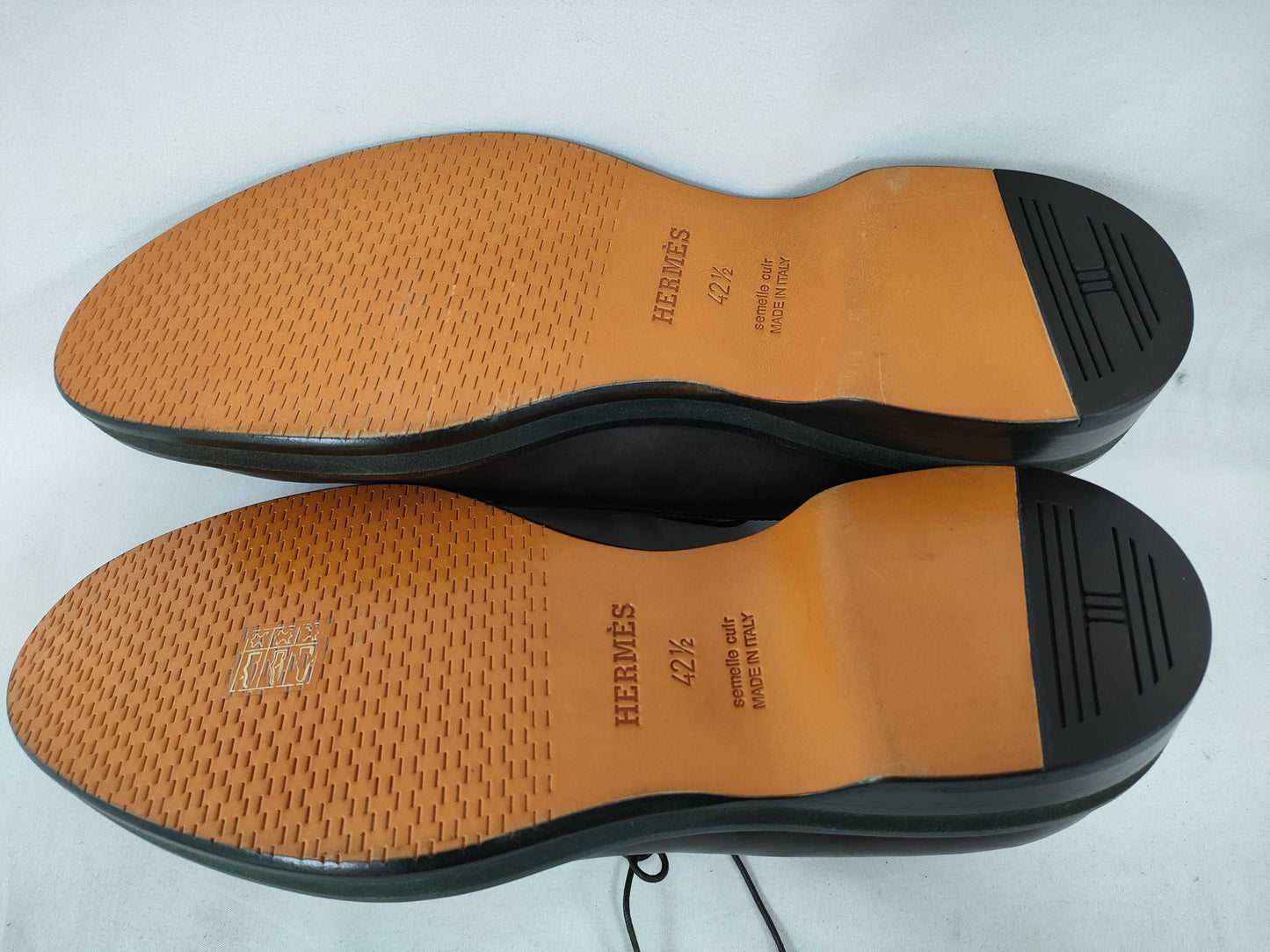 HERMES Hermes Leather Shoes Khaki Business Shoes