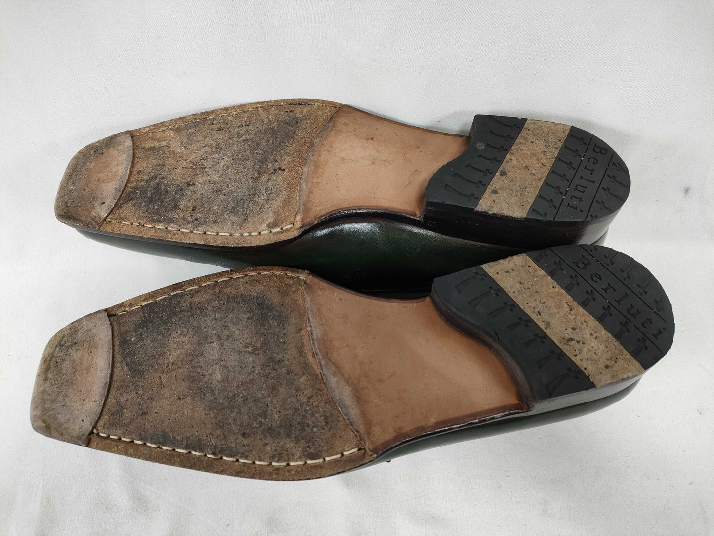 Berluti Berluti Leather Shoes Green Loafers