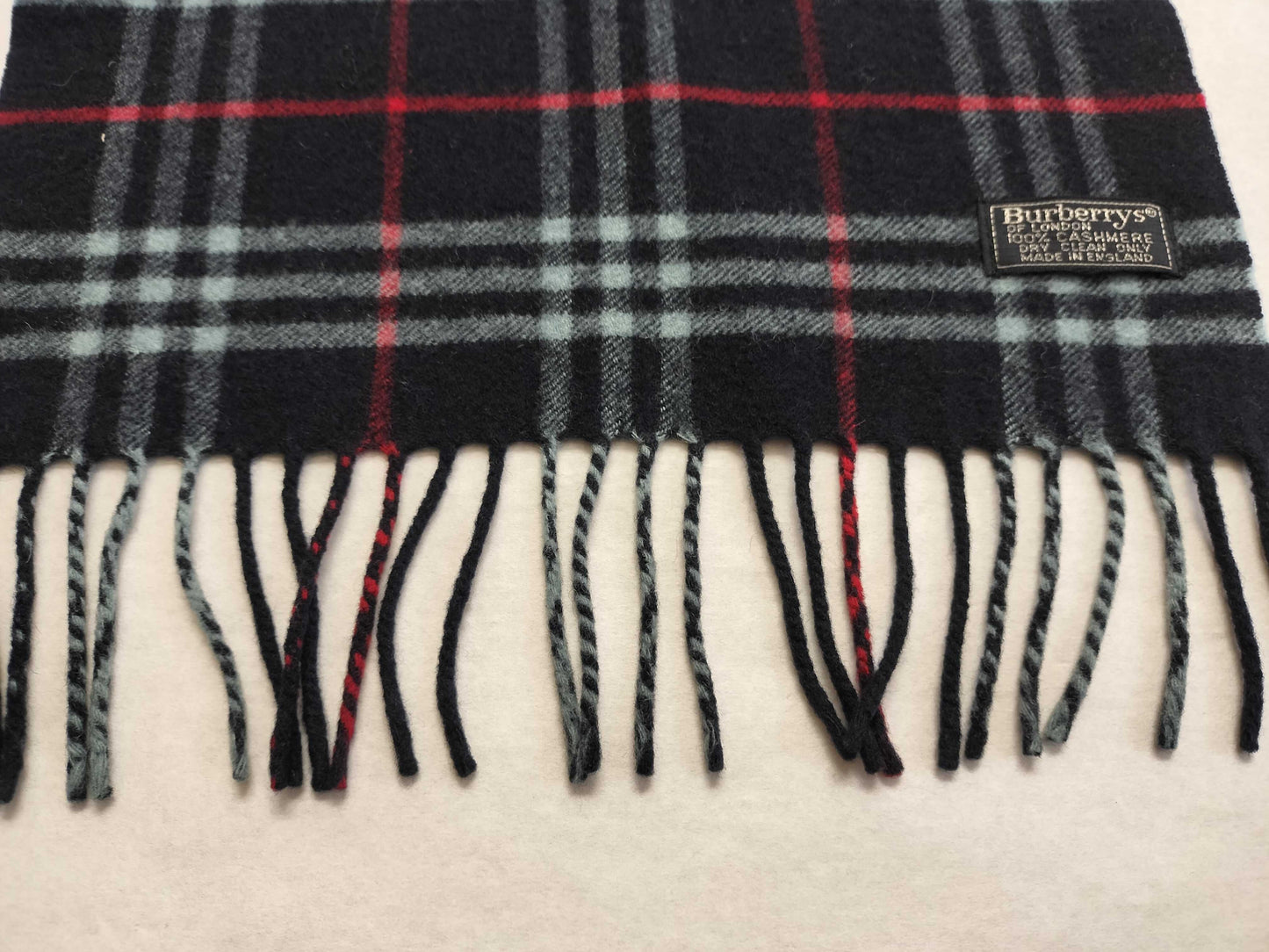 BURBERRY BURBERRY Novacheck 100% Cashmere Muffler Navy Muffler