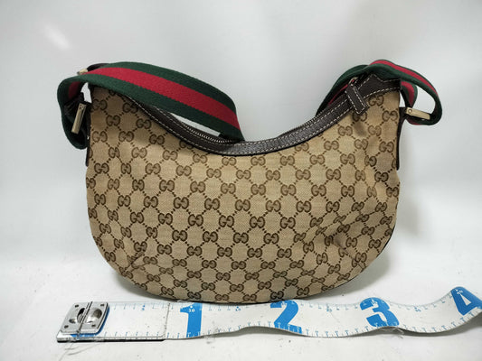 GUCCI Webbing GUCCI Shoulder Bag Sherry Line GG Canvas Shoulder Bag